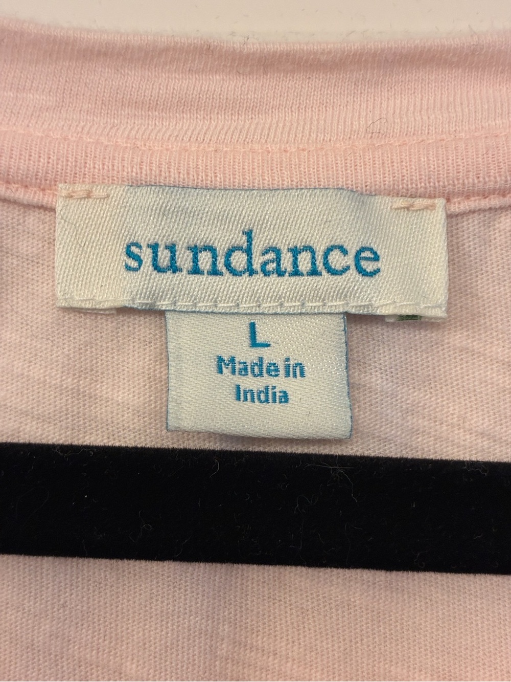 SUNDANCE Short Sleeve Cotton Floral T-Shirt Pink White Women’s Size Large - Picture 3 of 4